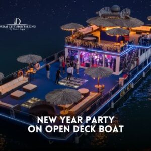 New Year Open Deck Boat Party Dubai 2026-27 with fireworks