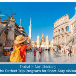 Dubai 3 Day Itinerary Plan with Burj Khalifa skyline and city attractions