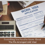 UAE pre-arranged visa document and passport