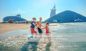 Sri Lankan family enjoying Dubai holiday package experiences and attractions