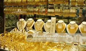 Shoppers exploring gold jewellery at Dubai Gold Souk