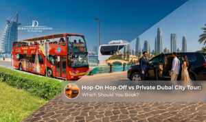 Comparing hop-on hop-off and private Dubai city tours.
